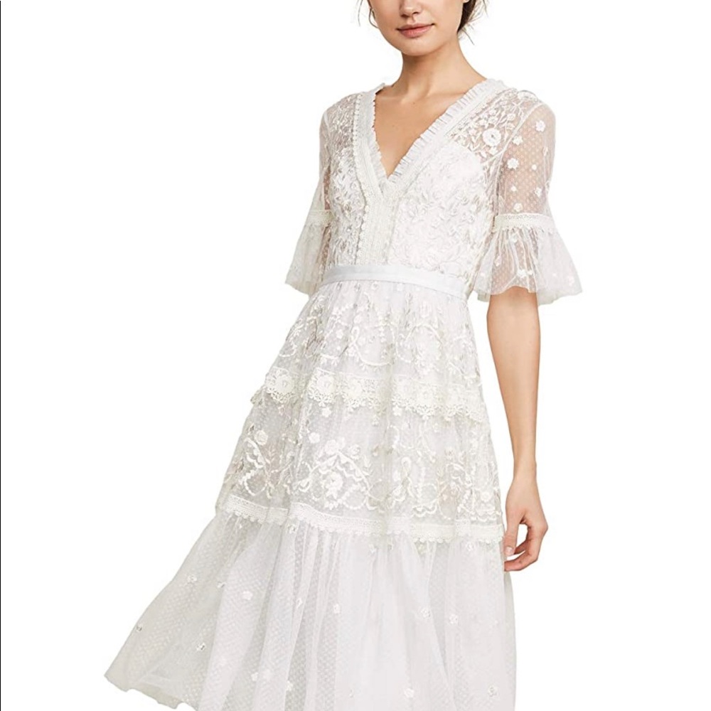 Needle and thread mid summer midi lace dress